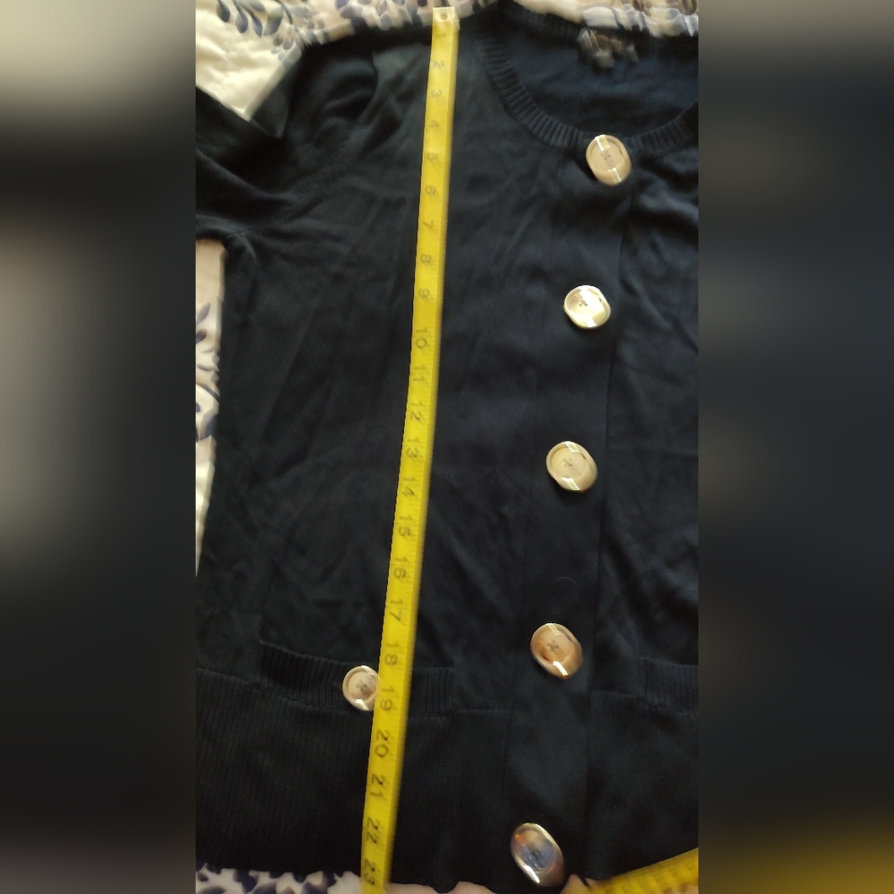 Anne Klein deep navy blue top L - Picture 4 of 9